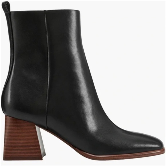 Marc Fisher Floria Black Leather Ankle Boots - Picture 8 of 8